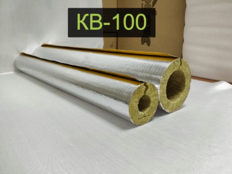 Теплоизоляция для труб Rockwool 100 толщина 50 мм - кашированная фольгой